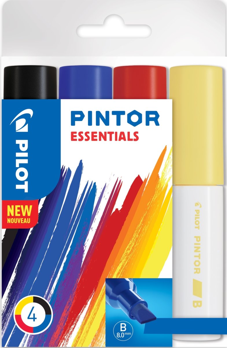 Pilot Pintor märkpenna | B | Essentials | 4 färger