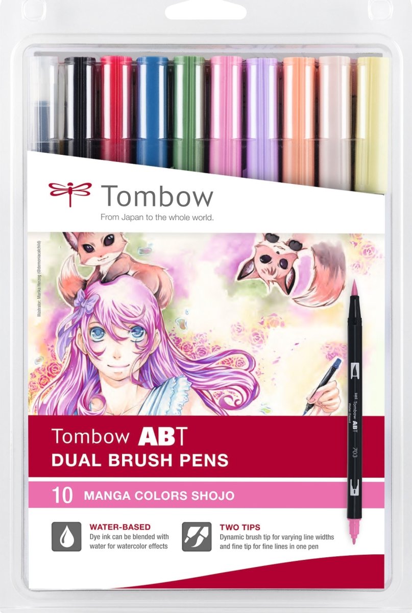 Tombow Dual penselpennor | Manga Shojo | 10 st.
