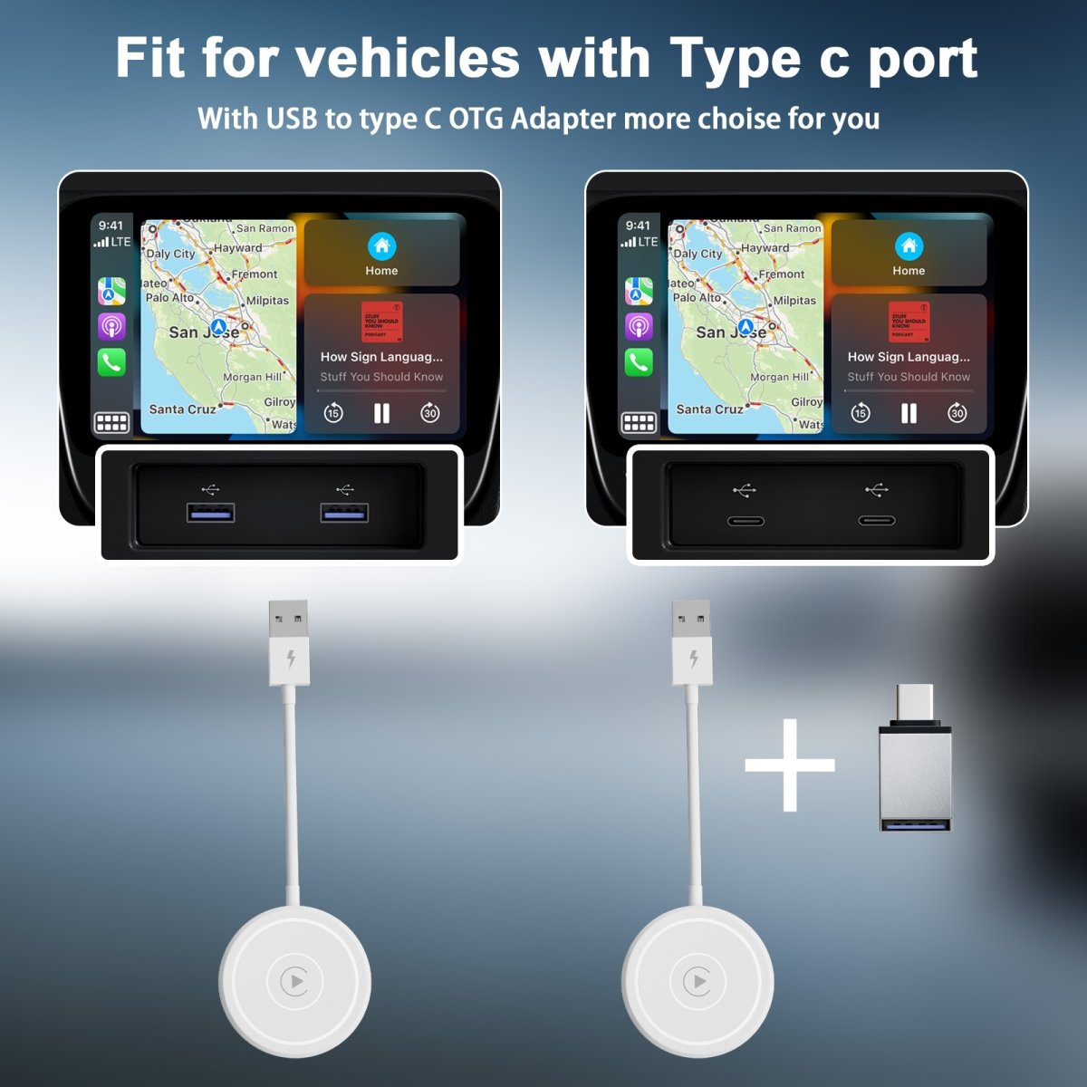 Zmartgear Apple Carplay trådlös adapter