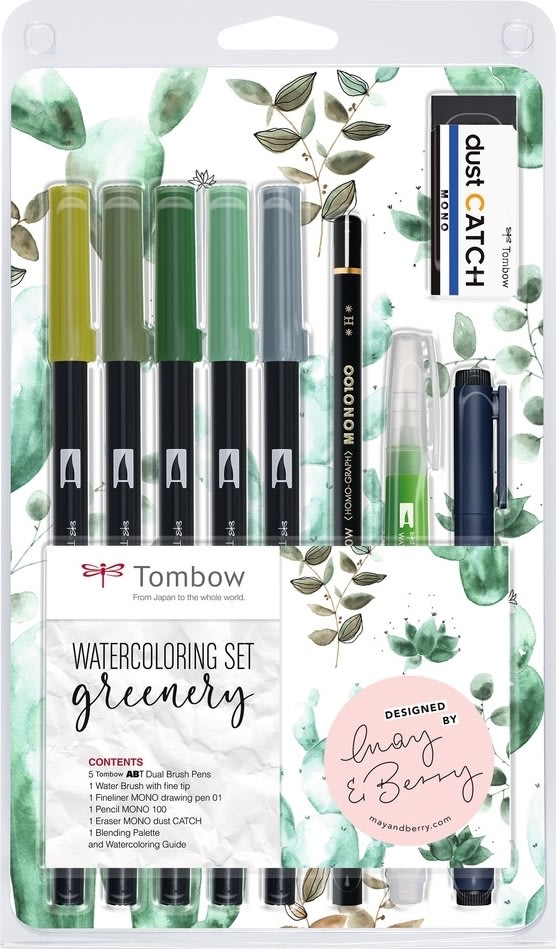 Tombow Dual penselpennor | Greenary | 9 st.