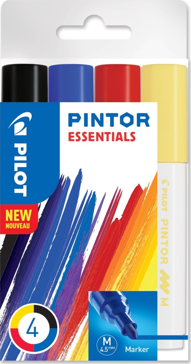 Pilot Pintor märkpenna | M | Essentials | 4 färger