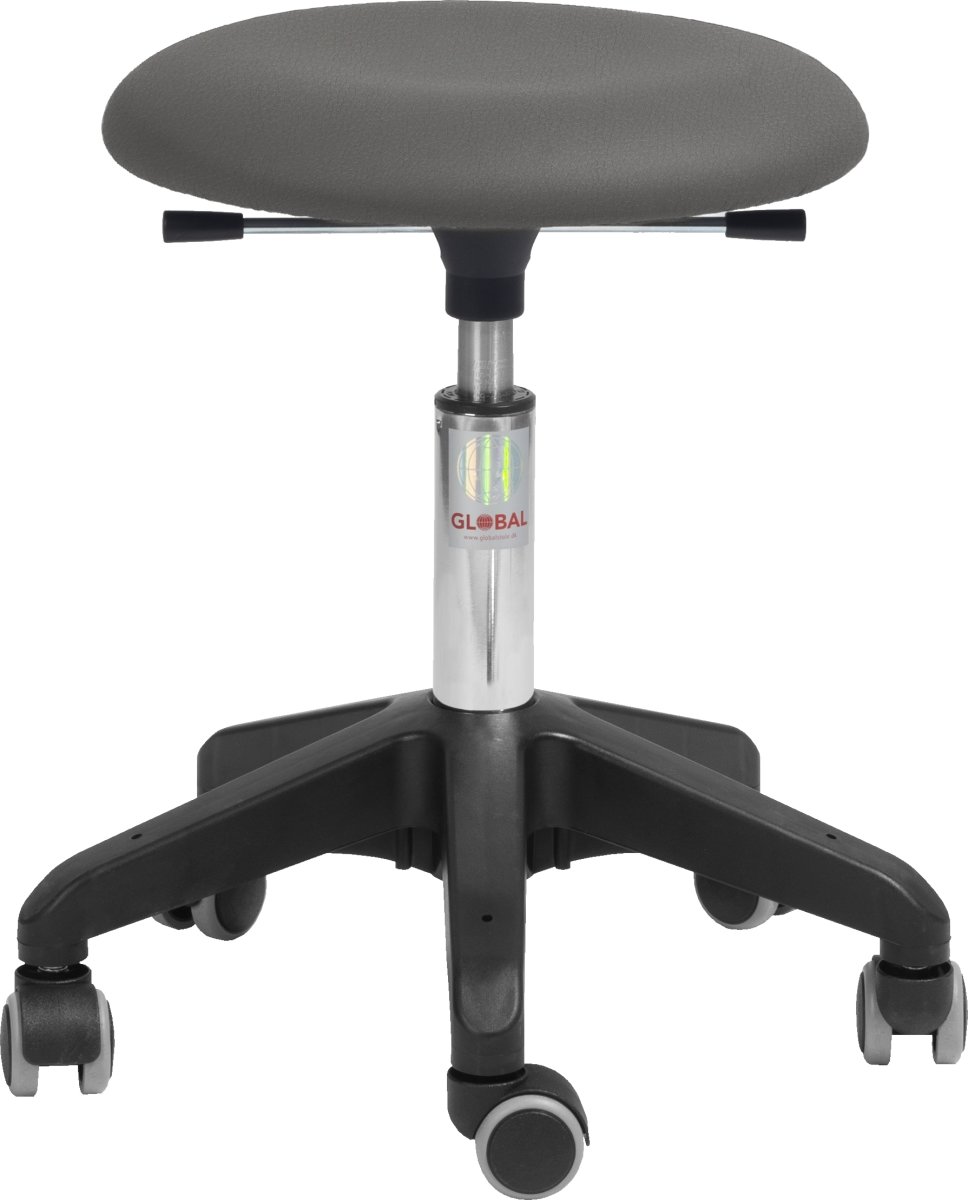 Beta stol, Mörkgrå, PUre Konstläder, 45-58 cm