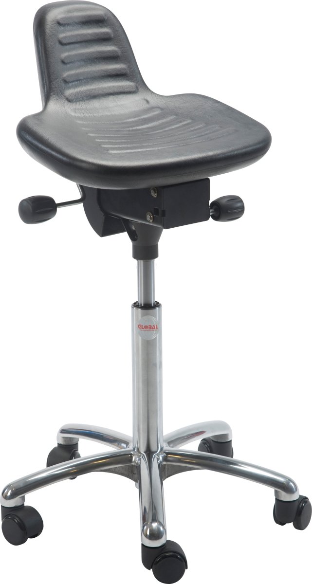 Alfa ståstödstol, Svart, 56-75 cm, Alu, Hjul
