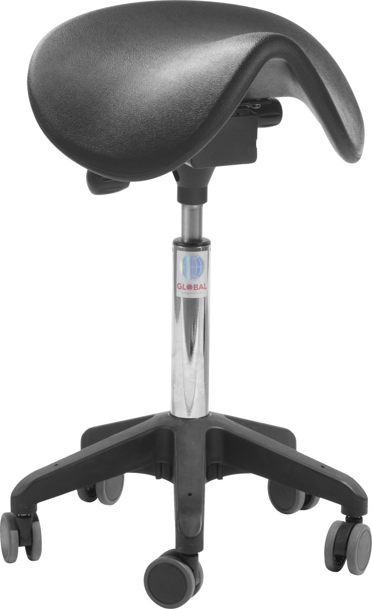 Dalton sadelstol, Svart, PU-sits, 65-84 cm