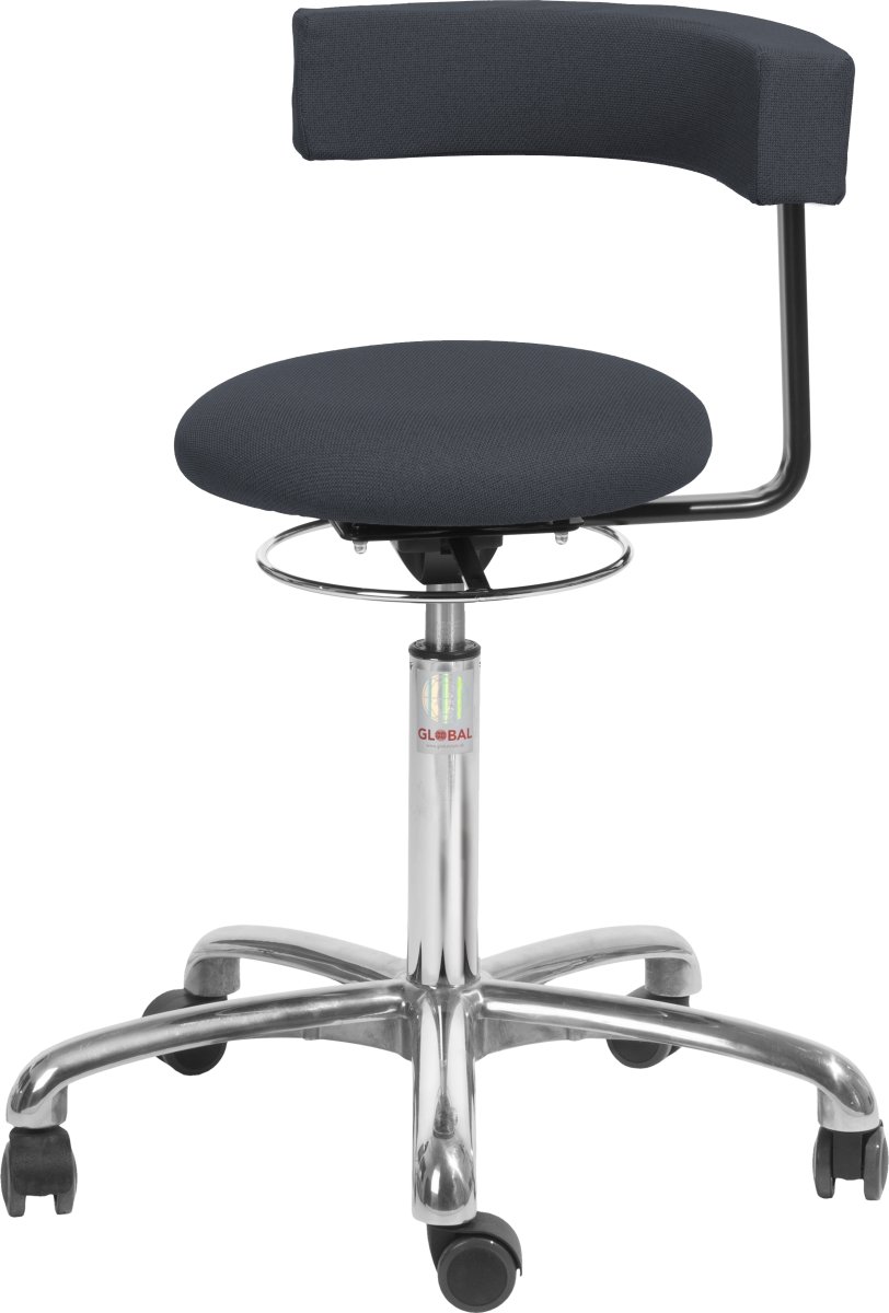 Saturn stol, svart, tyg, 54-73 cm, aluminium