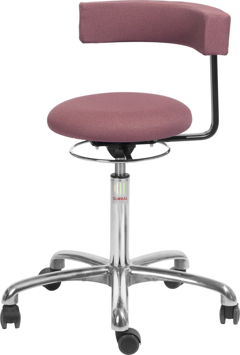 Saturn stol, rosa, tyg, 54-73 cm, aluminium