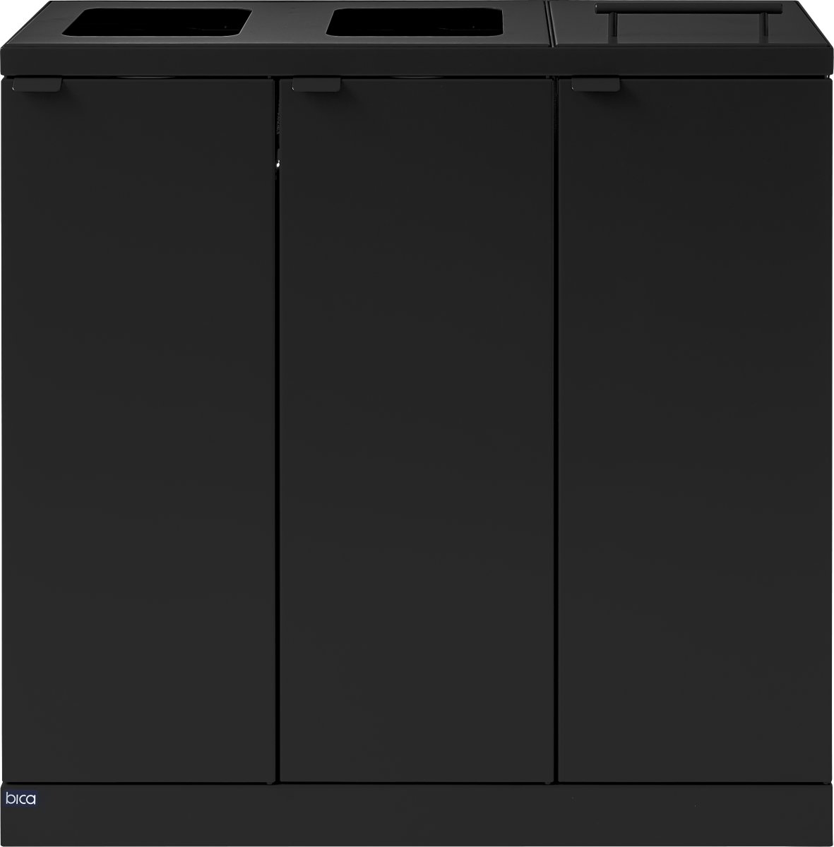 Bica 873 avfallsstation 3x65 l, Lyftlock, Svart