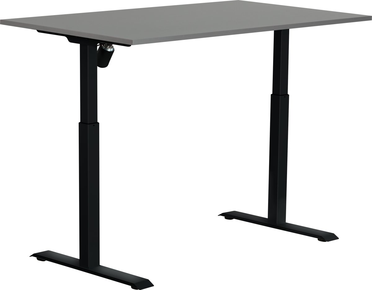 Sun-Flex I höj-/sänkbart bord, 140x80, svart/grå