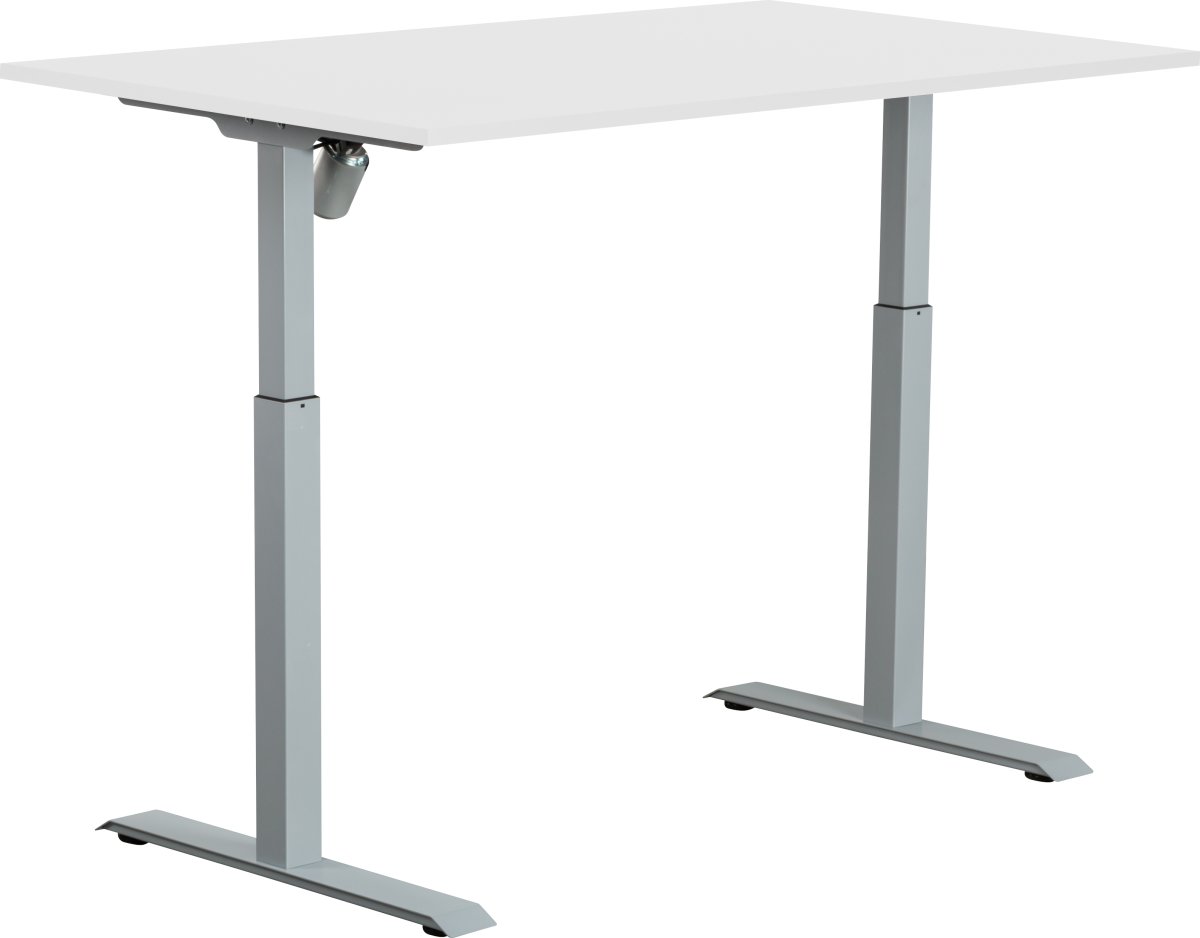 Sun-Flex I höj- och sänkbart bord, 140x80, grå/vit