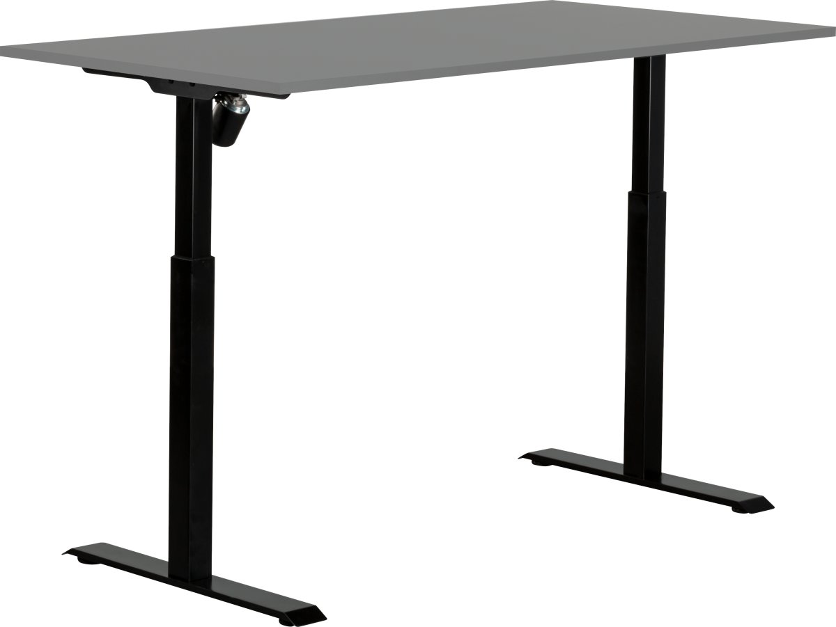 Sun-Flex I höj/sänkbart bord 160x80, Svart/ljusgrå