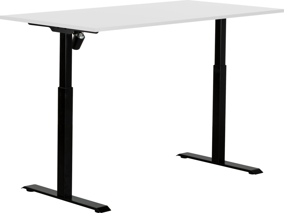 Sun-Flex I höj- & sänkbart bord, 160x80, Svart/vit
