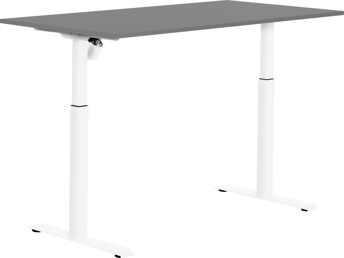 Sun-Flex I höj/sänkbart bord, 160x80, Vit/ljusgrå