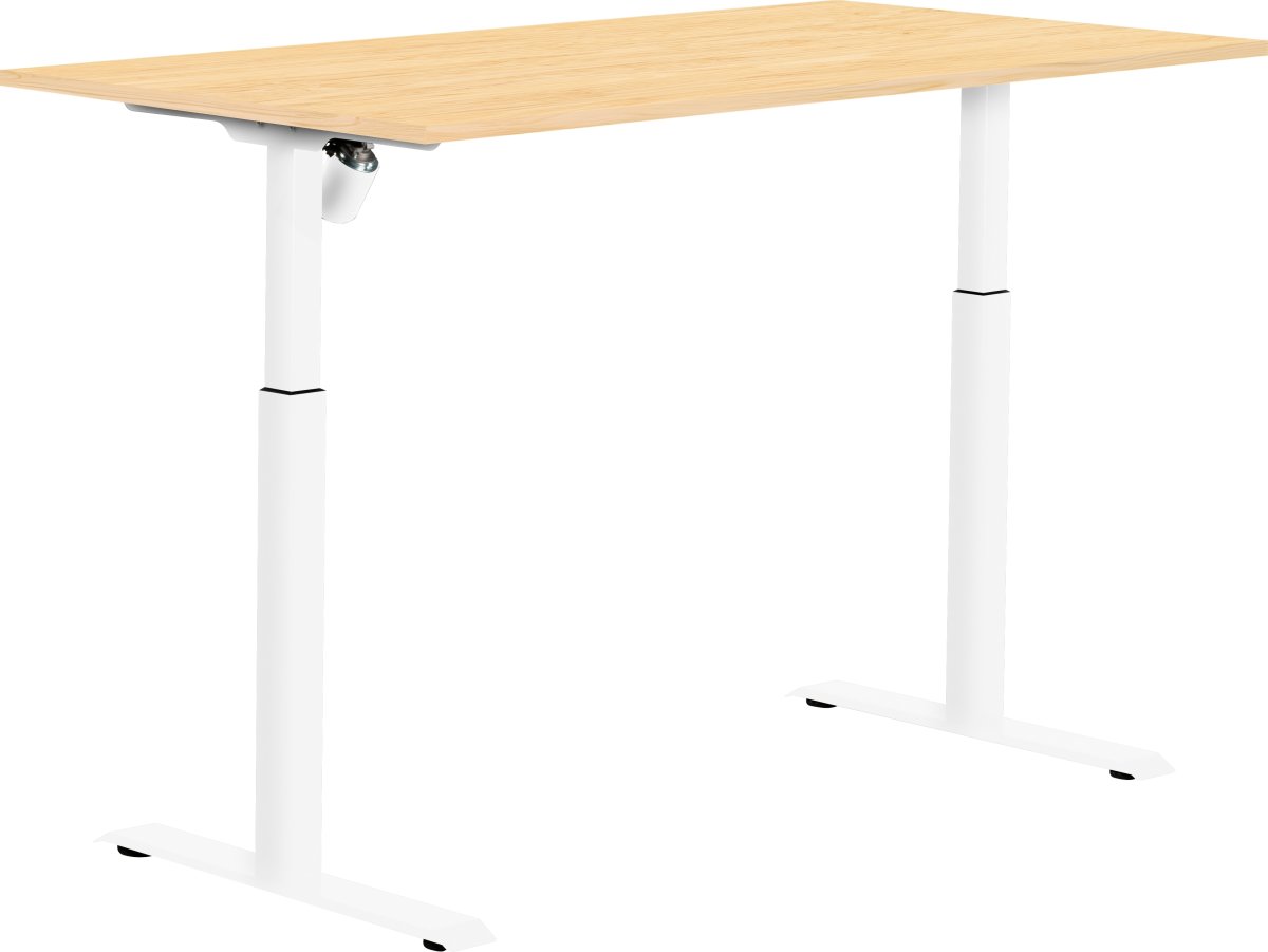 Sun-Flex I höj- & sänkbart bord, 160x80 Vit/björk