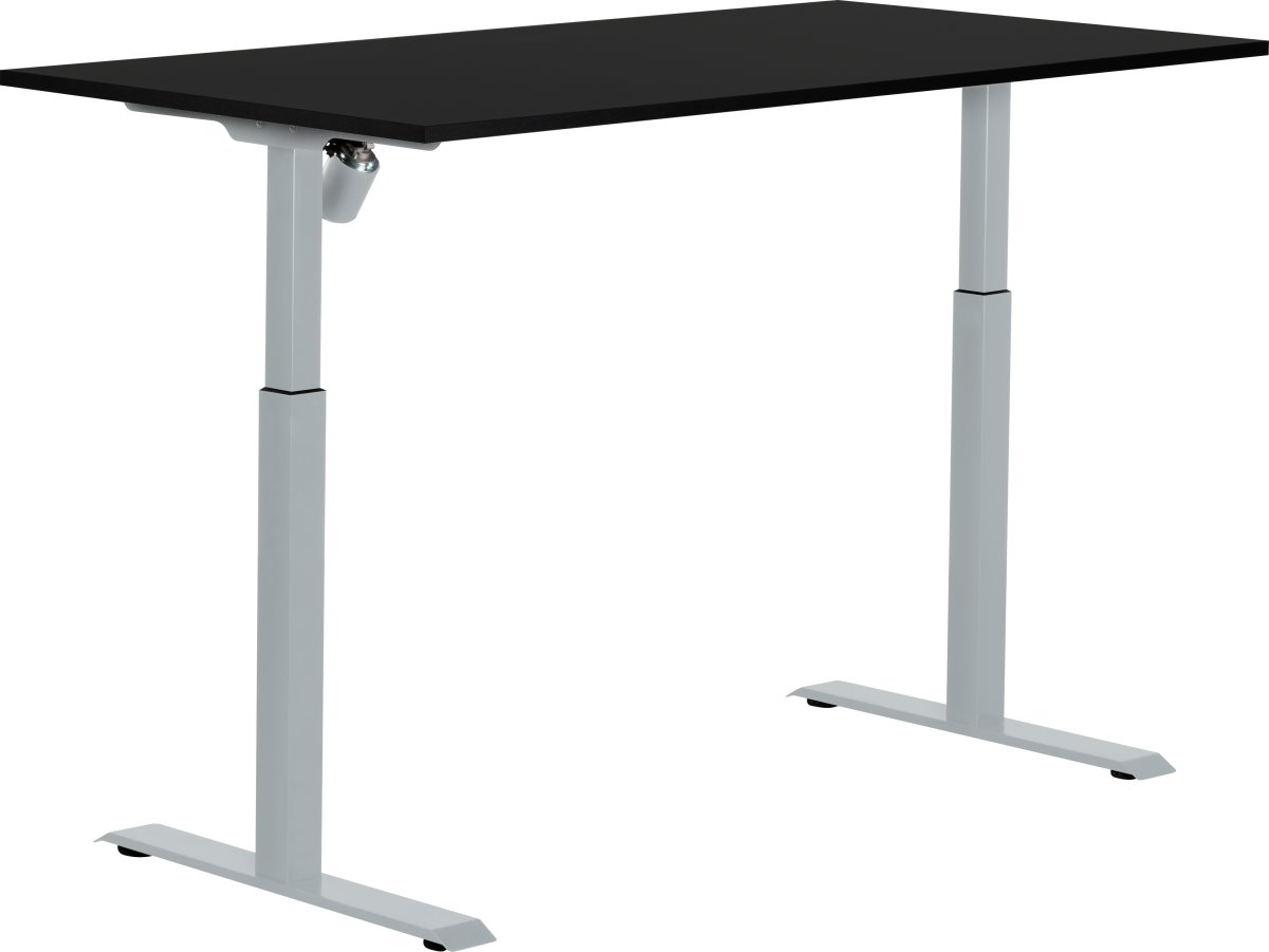Sun-Flex I höj-/sänkbart bord, 160x80, grå/svart