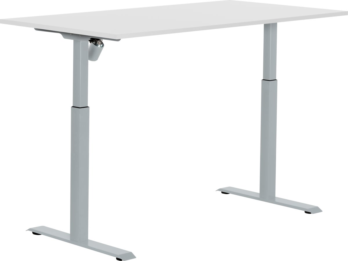 Sun-Flex I höj- och sänkbart bord, 160x80, Grå/vit