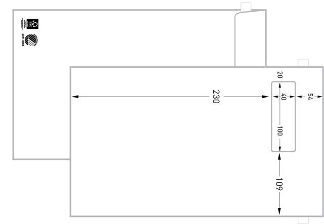 Office kuvert | Självhäftande | A4-C4p | Fönster