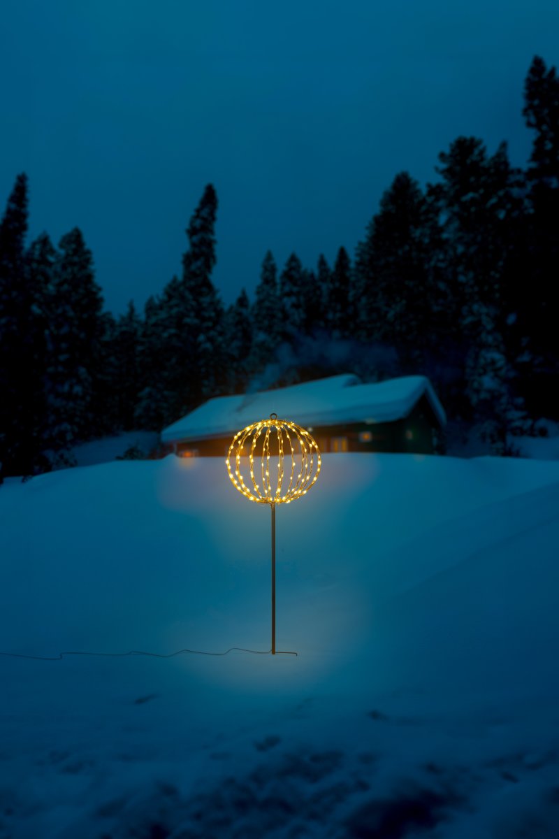 LED-ljuskula på jordspett | H75 cm