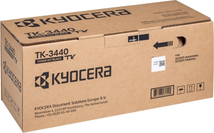Kyocera TK-3440 lasertoner | Svart | 40 000 sidor