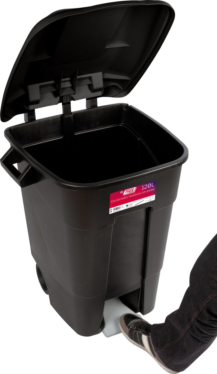 TAYG avfallsbehållare | 120 liter | Svart/Svart