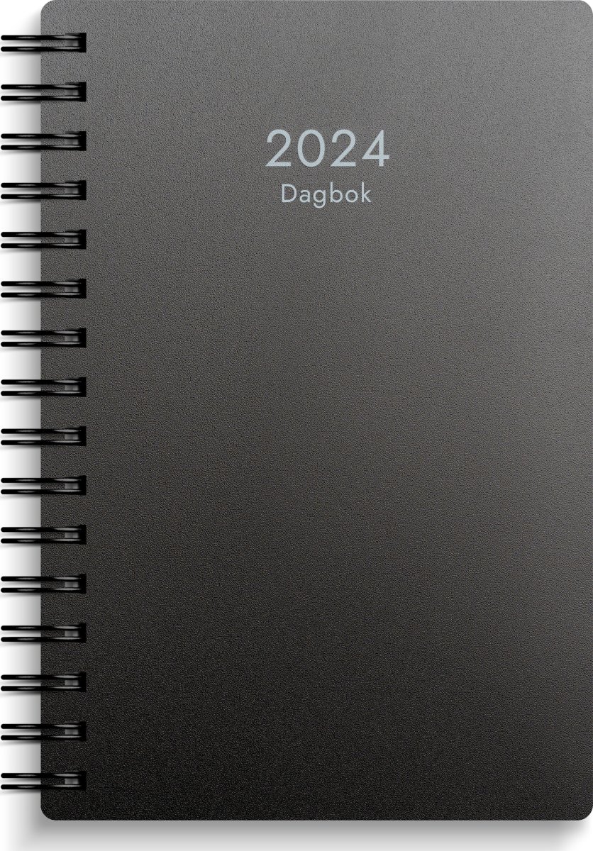 Burde 2024 Kalender Dagbok, svart PP-plast