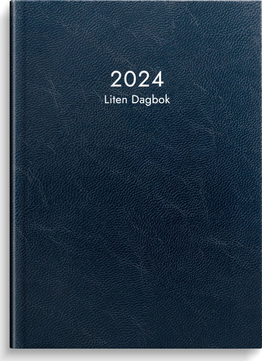 Burde 2024 Liten Dagbok, blått konstläder