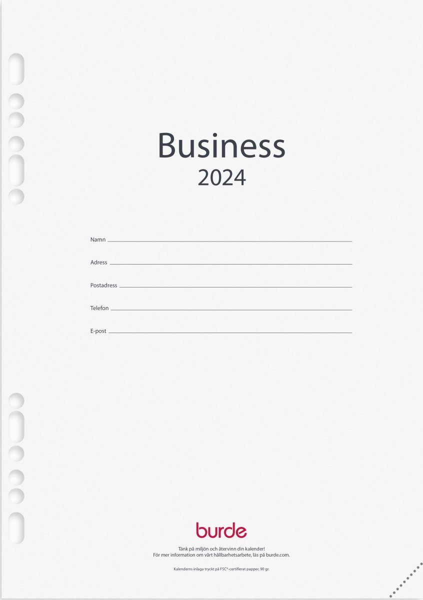 Burde 2024 Business Kalendersats