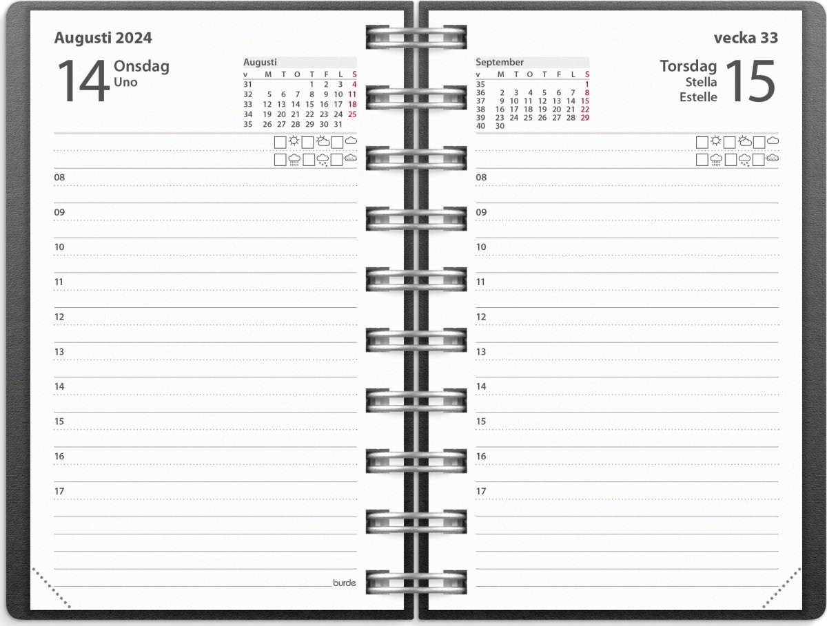 Burde 2024 Eco Line Kalender, Lilla Agenda