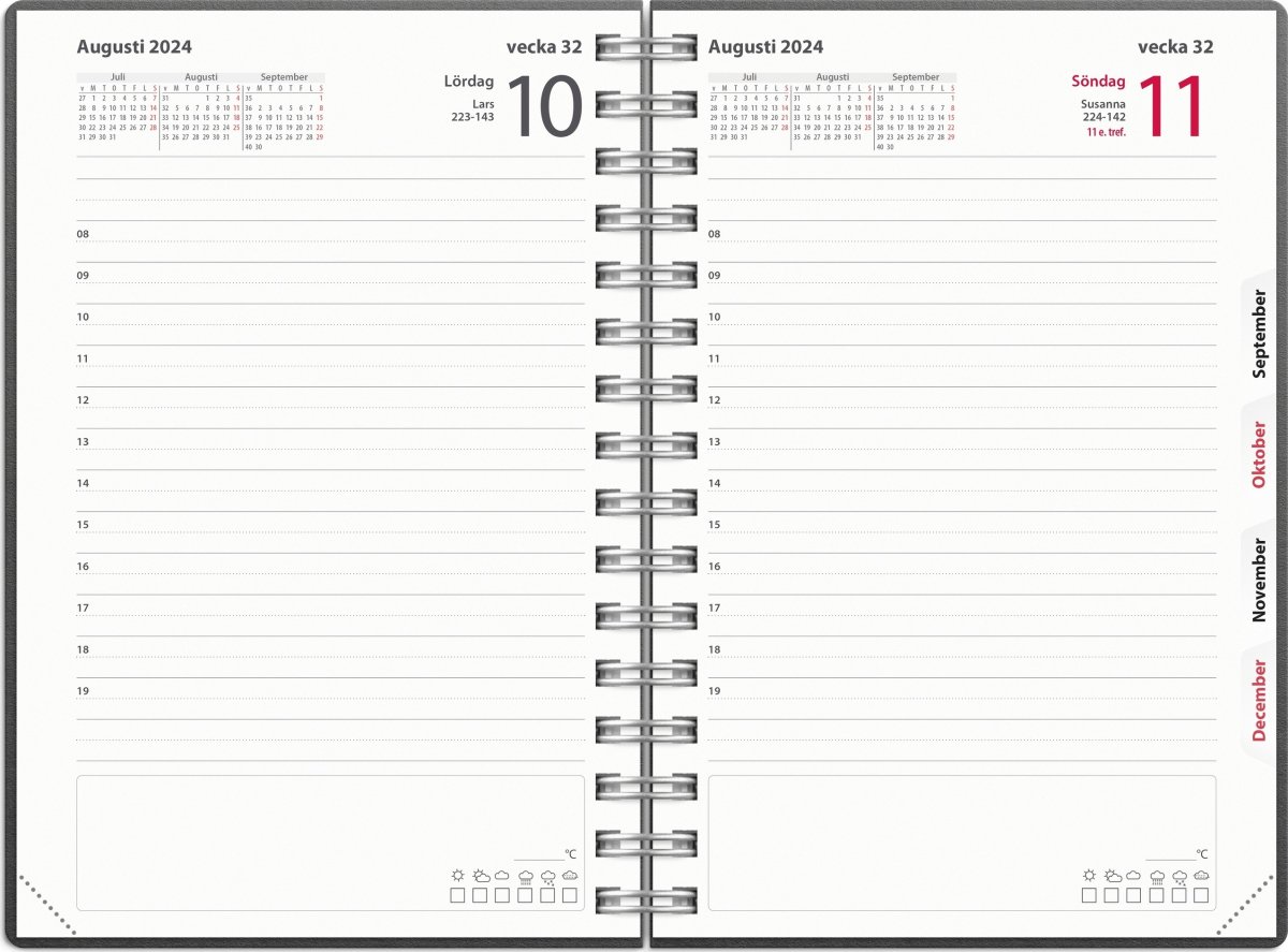 Burde 2024 Kalender Dagbok Melfi, rosa konstläder