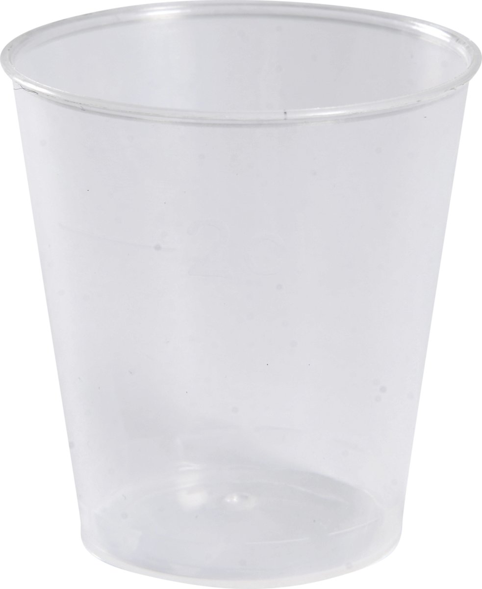 Shotglas, PP, Klar, 2 cl, 20 st