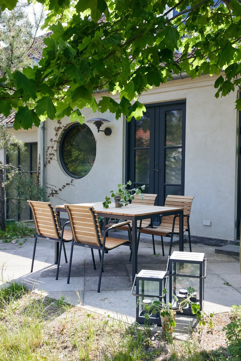 Toscana trädgårdsbord L132cm +4 Bellevue, Antracit