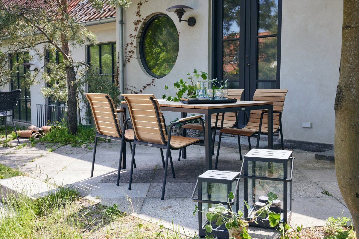 Toscana trädgårdsbord L132cm +4 Bellevue, Antracit