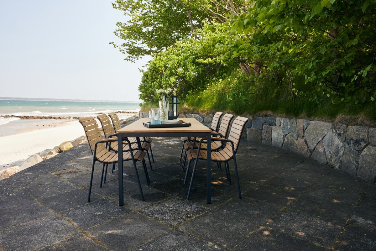 Toscana trädgårdsbord L197cm +6 Bellevue, Antracit