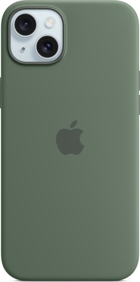 Apple iPhone 15 Plus silikonfodral | Cypressgrön