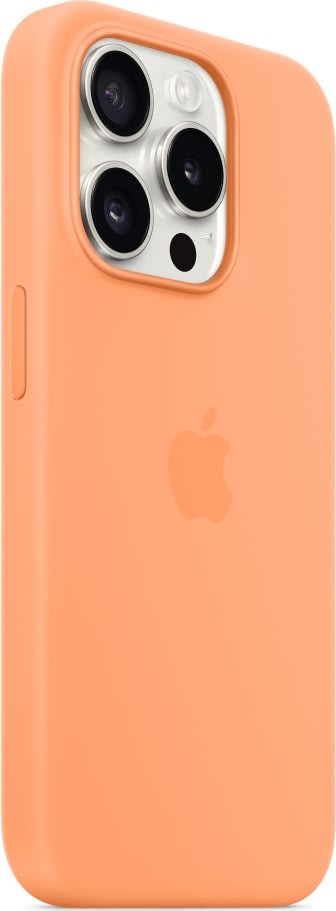Apple iPhone 15 Pro silikonfodral | Apelsinsorbet