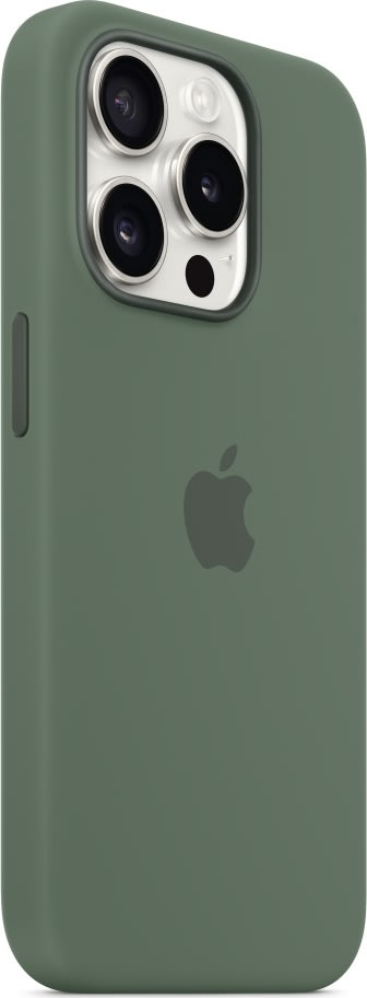 Apple iPhone 15 Pro silikonfodral | Cypressgrön