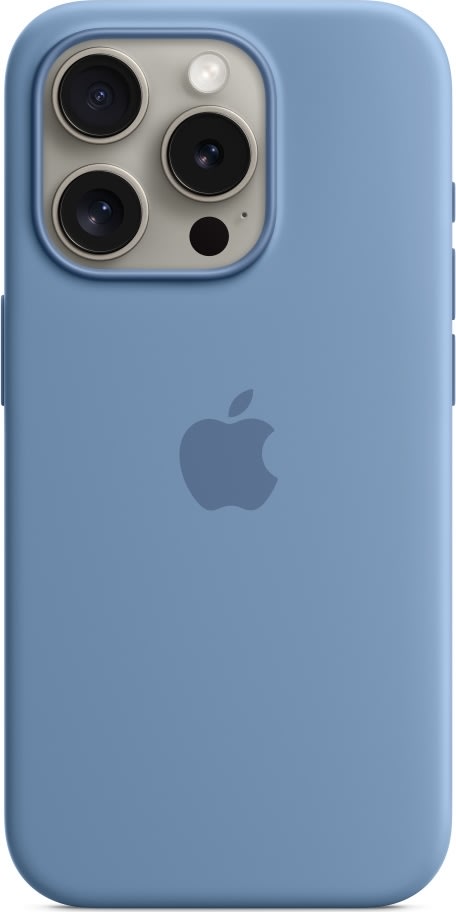 Apple iPhone 15 Pro silikonfodral | Vinterblå