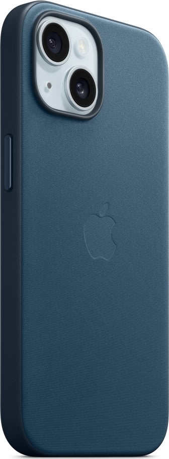 Apple iPhone 15 FineWoven fodral med MagSafe, blå