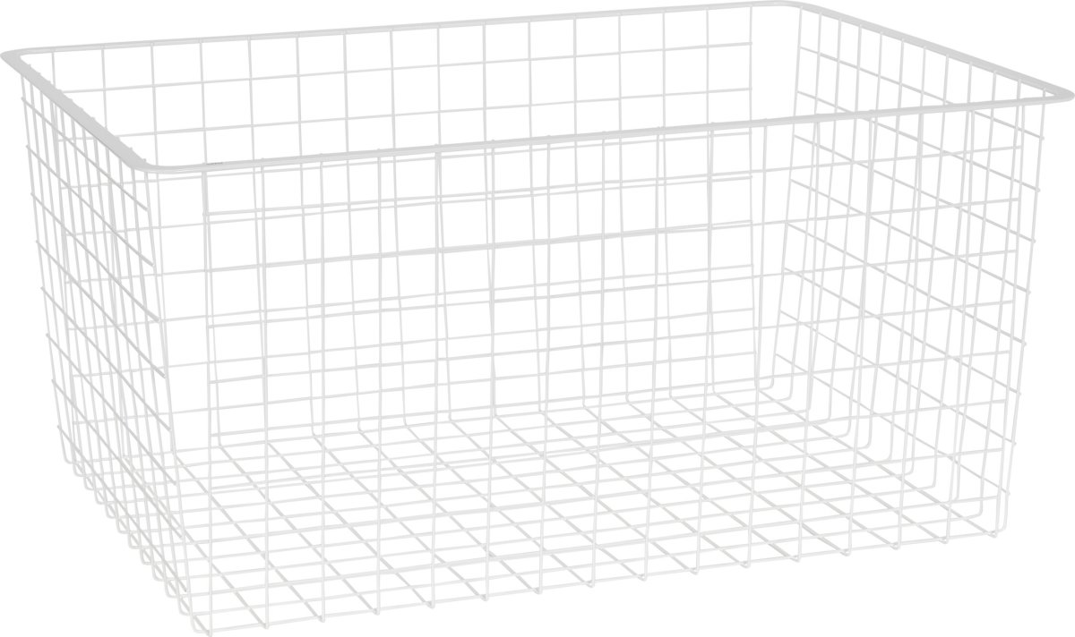 Elfa trådkorg för utdragbar ram, 60x40x28 cm, vit