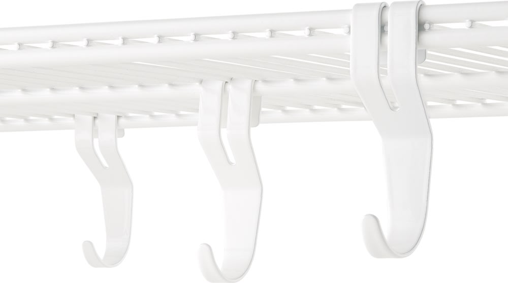 Elfa multikrok för trådhylla/trådkorg, 3 st, vit