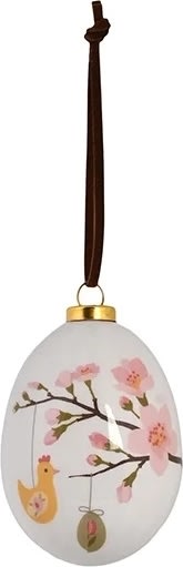 Påskägg med blomma för upphängning