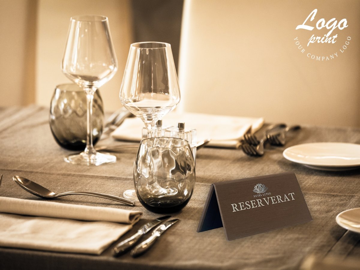 Bordsskylt | Reserverat | Kastanj