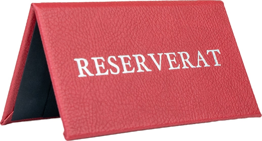 Bordsskylt | Reserverat | Röd