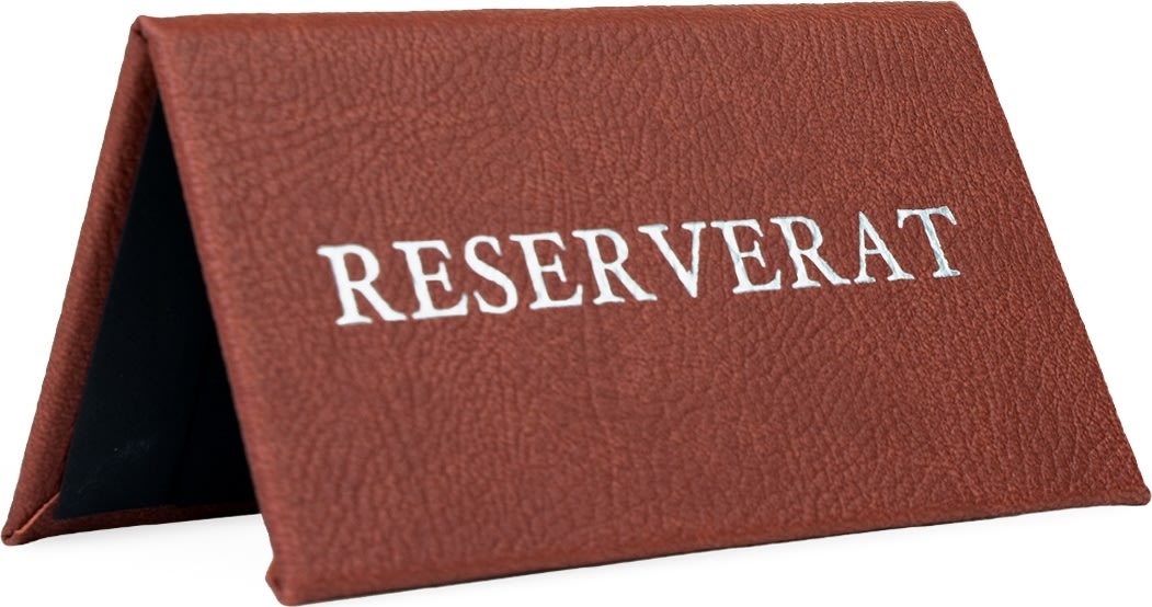 Bordsskylt | Reserverat | Brun