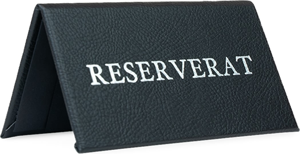 Bordsskylt | Reserverat | Svart