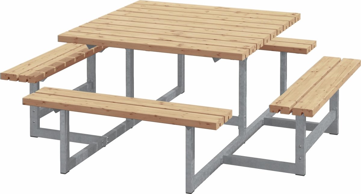 Plus picknickbord/-bänk-set, Thermowood, 200 cm