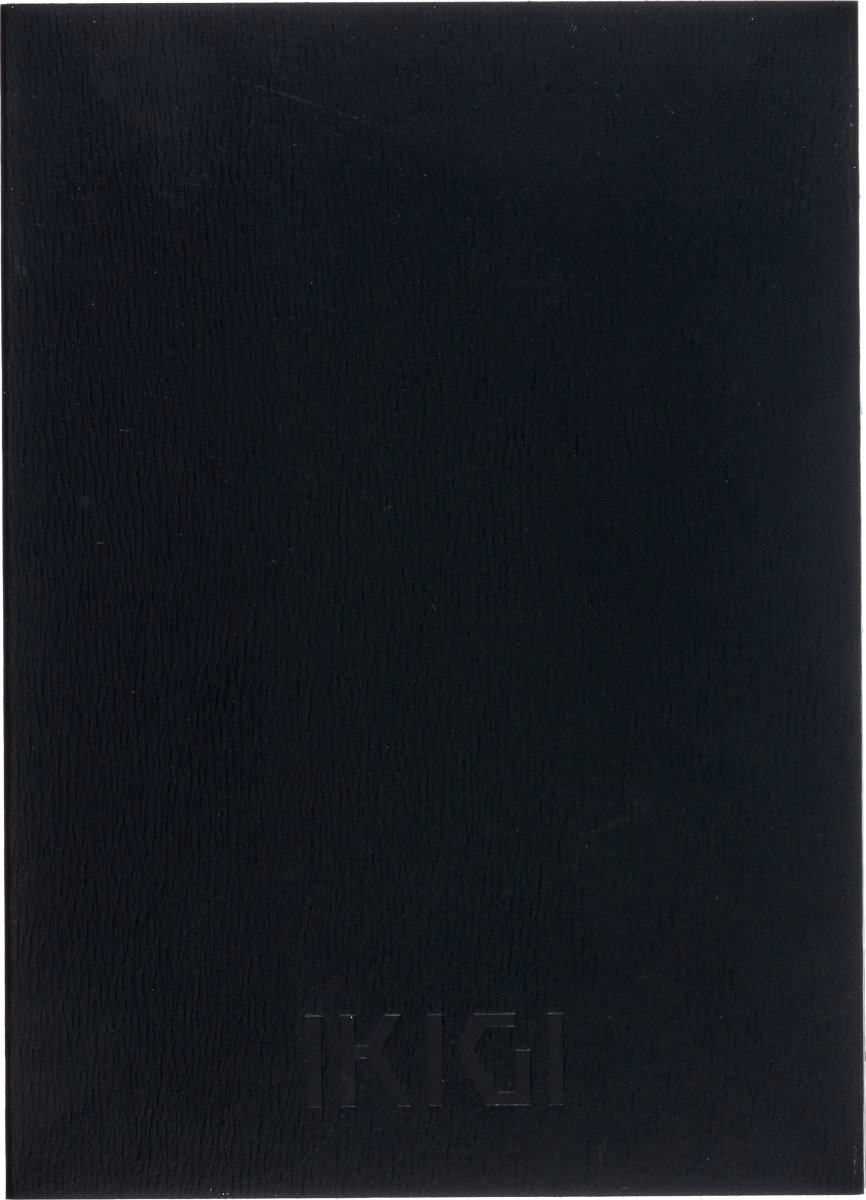 Ikigi Leather anteckningsbok | A5 | Blank | Svart
