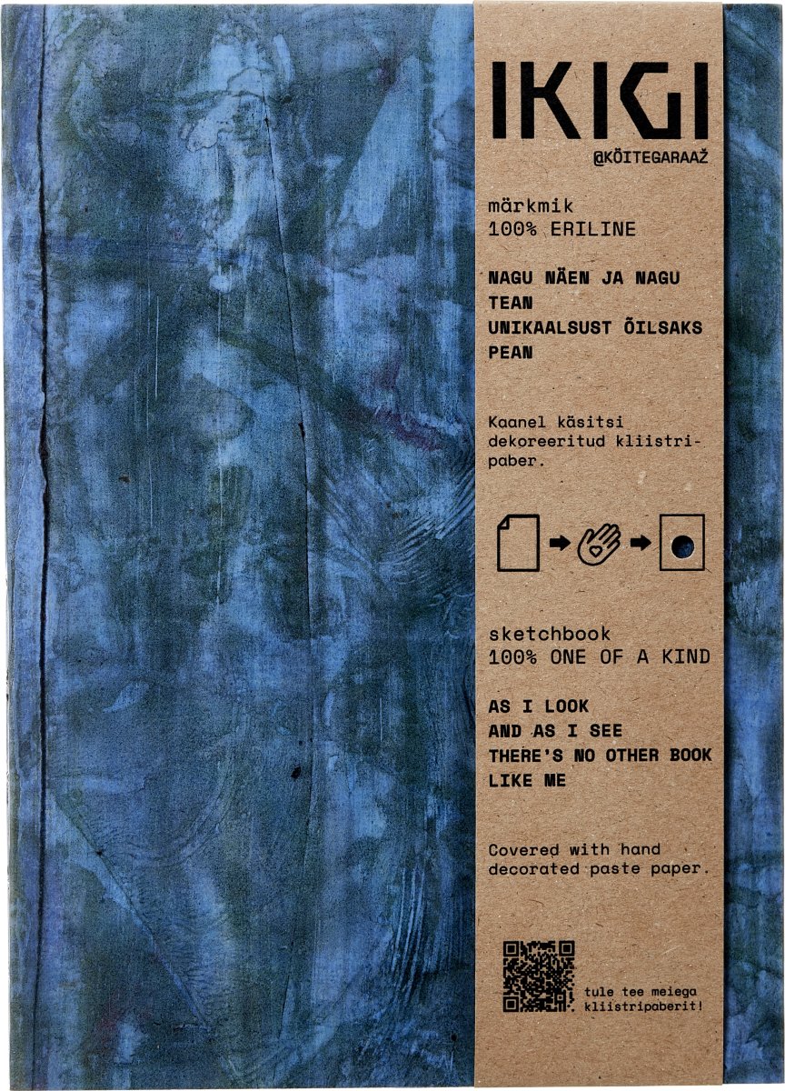 Ikigi One O.A.K. Anteckningsbok, A5, blank, blå