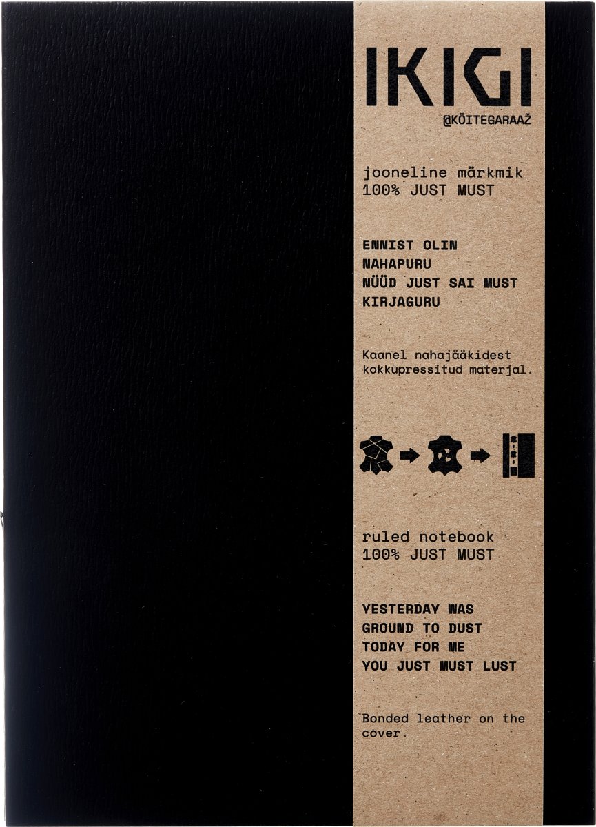 Ikigi Leather anteckningsbok | Linjerad | Logga