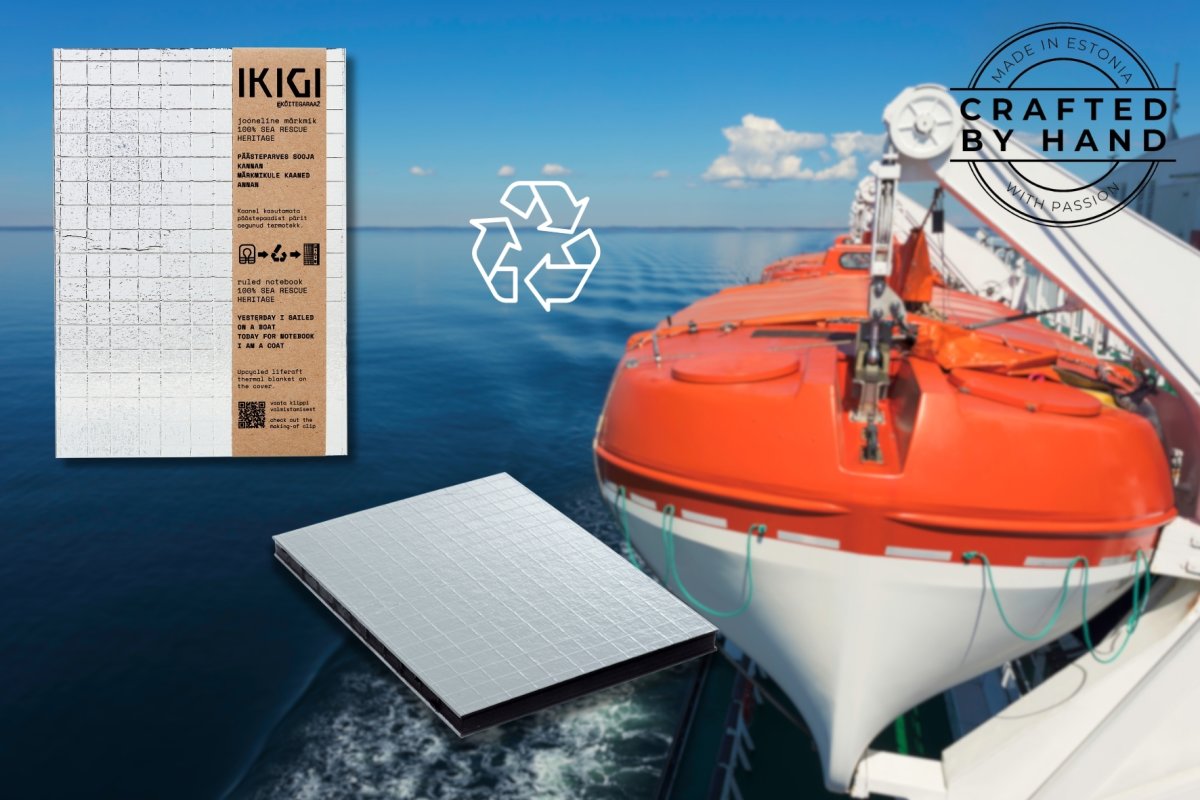 Ikigi Sea Rescue anteckningsbok | Linjerad | Logga