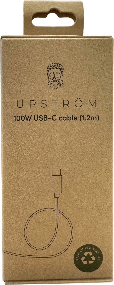 Upström Cirkulär 100W USB-C till USB-C kabel, 1,2m